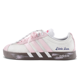 Adidas Кроссовки для скейтбординга VL COURT 2.0 с амортизацией, износостойкие, низкие, унисекс, бежево-розовые hq1802(team拾柒-男女款低帮莓莓奶咖板鞋) | beige pink