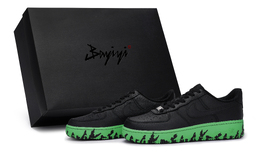 Кроссовки для скейтбординга Air Force 1, унисекс, низкие, черно-зеленые Nike, Black Green cw2288-001(team80-男女时空绿s-box) | black green