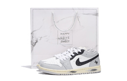 Jordan Баскетбольные кроссовки Air 1 Low Top Vintage, женские, серо-белые dc0774-103(team拾伍-女款灰白四sbox) | gray white