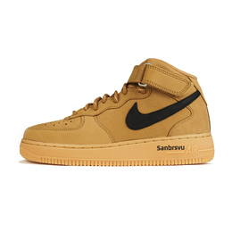 Nike Кроссовки Air Force 1 Slip с амортизацией средней высоты для скейтбординга, унисекс, желто-коричневые dj9158-200(team354-暮色长廊) | yellow brown