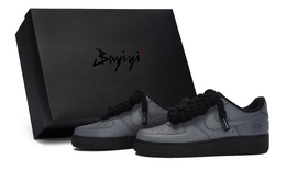 Кроссовки для скейтбординга Air Force 1, унисекс, низкие, черные/серые Nike, Black Gray cw2288-001(team80-水泥男孩s-box） | black gray