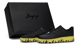 Кроссовки для скейтбординга Air Force 1, унисекс, низкие, черно-желтые Nike, Black Yellow cw2288-001(team80-男女时空黄s-box) | black yellow