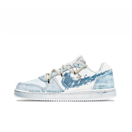 Nike Кроссовки для скейтбординга EBERNON Freedom Panda, Phantom Blue с низкой амортизацией, унисекс, сине-белые aq1775-100(team202-幻影蓝) | blue white