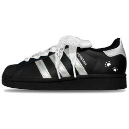 Кроссовки для скейтбординга Superstar 2, унисекс, низкие, черные/серебристые Adidas, Black Silver ji0079（team1020-蕾丝喵语） | black silver