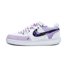 Nike Кроссовки Court Vision 1 Ink Dyed Galaxy, износостойкие, низкие, для скейтбординга, унисекс, фиолетовые dh2987-101(team1308-墨染星河） | purple