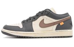 Баскетбольные кроссовки Air 1 Low Top Vintage, унисекс, серые Jordan, Gray 553558-152(teamfour-男女款旧报纸) | gray