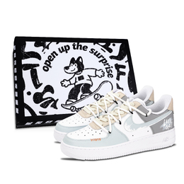 Nike Кроссовки Air Force 1, Summit Journey, износостойкие, низкие, для скейтбординга, унисекс, сине-серые dd8959-100（team-971登峰之旅男鞋盒） | blue gray