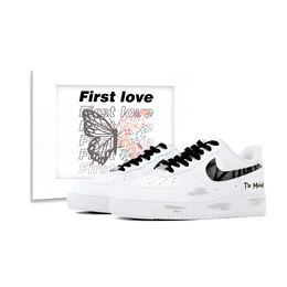Nike Кроссовки Air Force 1 Coverage с низким верхом, устойчивые к истиранию и балансирующие, для скейтбординга, унисекс, черно-белые cw2288-111(team384-monster 白s) | black white