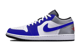 Jordan Баскетбольные кроссовки Air 1 Blue Toe с низким верхом, износостойкие, винтажные, унисекс, королевского синего цвета hf3188-106(team409-蓝脚趾) | royal blue