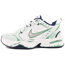 Nike Кроссовки Air Monarch 4 с противоскользящей подошвой и износостойкими эффектами, увеличивающие рост, унисекс, белые и зеленые 415445-102(team558-青苔幽语) | white green