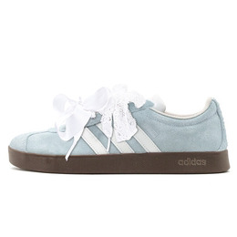 Adidas Кроссовки для скейтбординга VL COURT 3.0 Low Top, унисекс, зеленые, белые hq1802(teamy-男女款青草薄荷绿白) | cyan