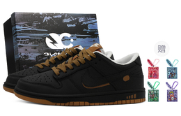 Nike Кроссовки для скейтбординга Dunk Obsidian с противоскользящим покрытием, износостойкие, унисекс, черно-коричневые fq6965-700（team63-黑曜石sbox） | black brown[special shoe box]