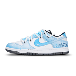 Nike Кроссовки для скейтбординга Dunk Black White с амортизацией, противоскользящие, износостойкие, низкие, унисекс, небесно-голубые dd1391-100(team971-蓝天) | sky blue