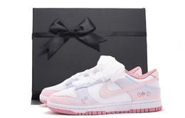 Nike Кроссовки для скейтбординга Dunk, износостойкие, женские, розовые, белые dd1873-112(team拾伍-女款粉白八sbox) | pink white