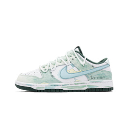 Nike Кроссовки для скейтбординга Dunk Ice Cream с противоскользящим покрытием, износостойкие, унисекс, травянисто-зеленые dd1391-101(team861-雪糕) | grass green