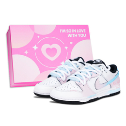 Nike Кроссовки для скейтбординга Dunk Black White, Pink Ink Butterfly, устойчивые к скольжению, низкие, унисекс, розовые dd1503-101（team883-闪耀夏日-box） | pink