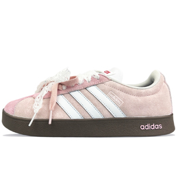 Adidas Кроссовки для скейтбординга BNK Sweet Style с амортизацией на шнурках, износостойкие, женские, белые, розовые hq1802(team40-甜美蕾丝) | white pink