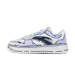 Anta Кроссовки для скейтбординга Life Collection Cartoon Line, фиолетовые, легкие, нескользящие, унисекс, фиолетовые 922418001q-2(team1084-卡通线条紫) | light purple