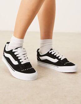 Кроссовки Vans Knu Skool черного и белого цветов с отделкой стразами 149958117 | black