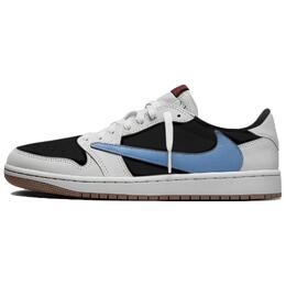 Jordan Баскетбольные кроссовки Travis Scott x Air 1 Low Top Vintage, унисекс, черно-синие dz4137-700(team658-清新怪兽) | black blue
