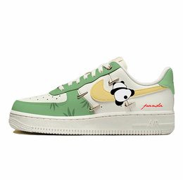 Nike Кроссовки для скейтбординга Air Force 1 Low Top женские, белые, зеленые fv3654-111(team10-熊猫) | white green