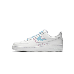 Nike Кроссовки Air Force 1 Low Top для скейтбординга унисекс, белые, синие, розовые cw2288-111(team48-富士山) | white blue pink