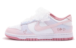 Nike Кроссовки для скейтбординга Dunk, износостойкие, женские, розовые, белые dd1873-112(team拾伍-女款粉白八) | pink white