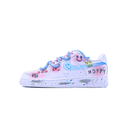 Nike Кроссовки Air Force 1 Novelty Point, Cherry Freedom, антискользящие, износостойкие, низкие, унисекс, синие, розовые cw2288-111（team779-男女 樱桃自由） | blue pink