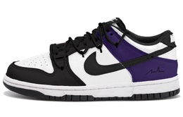 Nike Кроссовки для скейтбординга Dunk Low Top унисекс, белые, черные, фиолетовые cw1590-100（team拾玖-质感黑紫解构） | white black purple