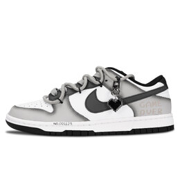 Nike Кроссовки для скейтбординга Dunk Black White, Game Over, износостойкие, унисекс, черные, белые hf5441-100（team-971游戏结束） | black white