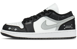 Jordan Баскетбольные кроссовки Air 1 Shock Absorbers Low Top Vintage унисекс, черные 553558-165（team845墨白序章） | black