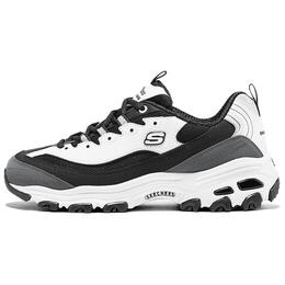 Skechers Женские кроссовки DLITES с низким верхом и массивной подошвой, устойчивые к истиранию, черно-белые 150555-bkw | black white