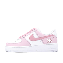 Nike Кроссовки для скейтбординга Air Force 1, износостойкие, женские, розовые, белые dd8959-100(team897-粉熊絮语） | pink white