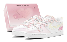 Nike Кроссовки для скейтбординга Court Borough женские, низкие, розовые bq5448-100(teams2-樱粉夏日s-box) | yellow pink