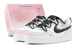 Nike Кроссовки для скейтбординга Court Borough Ink Dye Pink Charm Low Top, женские, розово-синие bq5448-100(teams2-墨染粉韵s-box) | pink blue