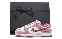 Nike Кроссовки для скейтбординга Dunk Low Top женские розовые dd1873-110(team拾伍-女款粉白九sbox) | pink