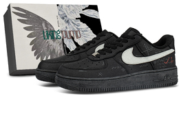 Nike Кроссовки Air Force 1 Quick Dry Low Top для скейтбординга унисекс, черные cw2288-001（team845超级学霸-box） | black