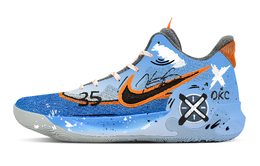 Nike Баскетбольные кроссовки KD Trey 5 IX Phantom Wind Chaser с амортизацией, износостойкие, унисекс, синие, оранжевые cw3402-011(team529-幻影逐风) | blue orange