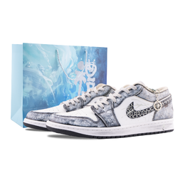 Баскетбольные кроссовки Air 1 Low Top Vintage, унисекс, светло-серые Jordan, Light Gray (Blue Special Shopping Bag) 553558-153（team626-酷动传奇） | light gray (blue special shopping bag)