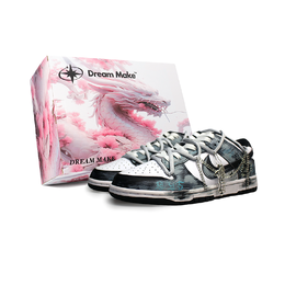 Nike Кроссовки для скейтбординга Dunk Low Top унисекс, белые dd1391-100(team240-上帝之泪-box) | white