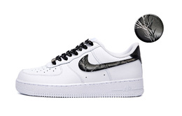 Nike Кроссовки Air Force 1 для скейтбординга, устойчивые к истиранию, низкие, унисекс, белые, черные 315122-111(team943-浮光竹影) | white black