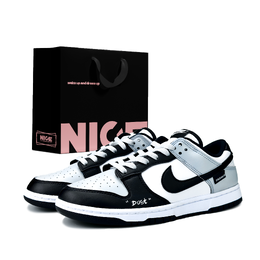Nike Кроссовки для скейтбординга Dunk, устойчивые к истиранию, унисекс, черные, белые, серые hf5441-100(team169-dustld) | black white gray