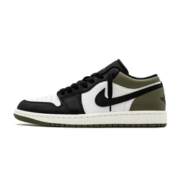 Jordan Баскетбольные кроссовки Air 1 Obsidian Moss Low Top Vintage Unisex Black Green White 553558-092（team685-黑曜苔藓） | black green white