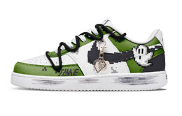 Nike Кроссовки для скейтборда Court Vision 1 Jungle Guardian, износостойкие, низкие, унисекс, зеленые, белые dh2987-101(team1282-丛林守护者） | green white