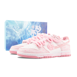 Nike Кроссовки для скейтбординга Dunk Cherry Blossom Rain, износостойкие, розовые, женские dd1873-112（team626-樱花雨-sbox） | pink (special box)