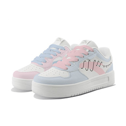 Anta Кроссовки Relaxed Abrasion Resistant Balance Lightweight Low Top Skateboard Shoes Unisex Blue Pink Mismatched 922518001q-2(team703-蓝粉面包) | blue pink mismatched