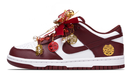 Nike Кроссовки для скейтбординга Dunk, устойчивые к истиранию, унисекс, бордовые dv0833-115（team398-岁岁年年） | burgundy