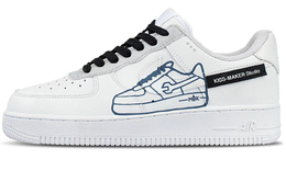 Nike Кроссовки Air Force 1 Low Top для скейтбординга унисекс, белые cw2288-111（team845迷你空军） | white
