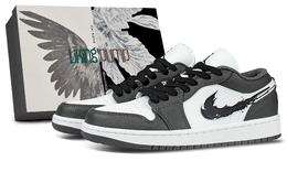 Баскетбольные кроссовки Air 1 Quick Dry Low Top Vintage, унисекс, серые Jordan, Gray 553558-152（team845墨锋-box） | gray