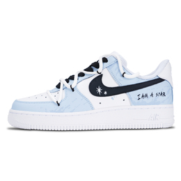Nike Кроссовки для скейтбординга Air Force 1 Blue Dream с противоскользящим покрытием, износостойкие, унисекс, синие dd8959-100(team1219-蓝梦） | blue